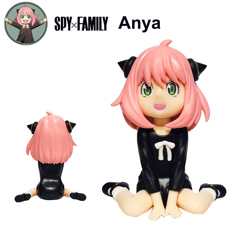 Mainan Action Figure Anime Anya Lovely Girl SPY X Family Anya Posisi Duduk Bahan PVC Ukuran 9cm Untuk Anak