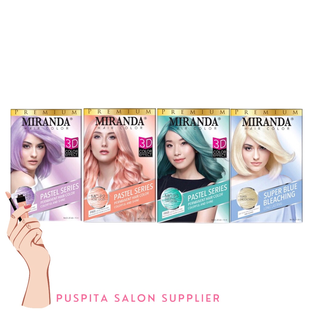 MIRANDA Hair Color Pastel Series | Semir Pewarna Rambut Pastel | Bleaching | Peach | Taro