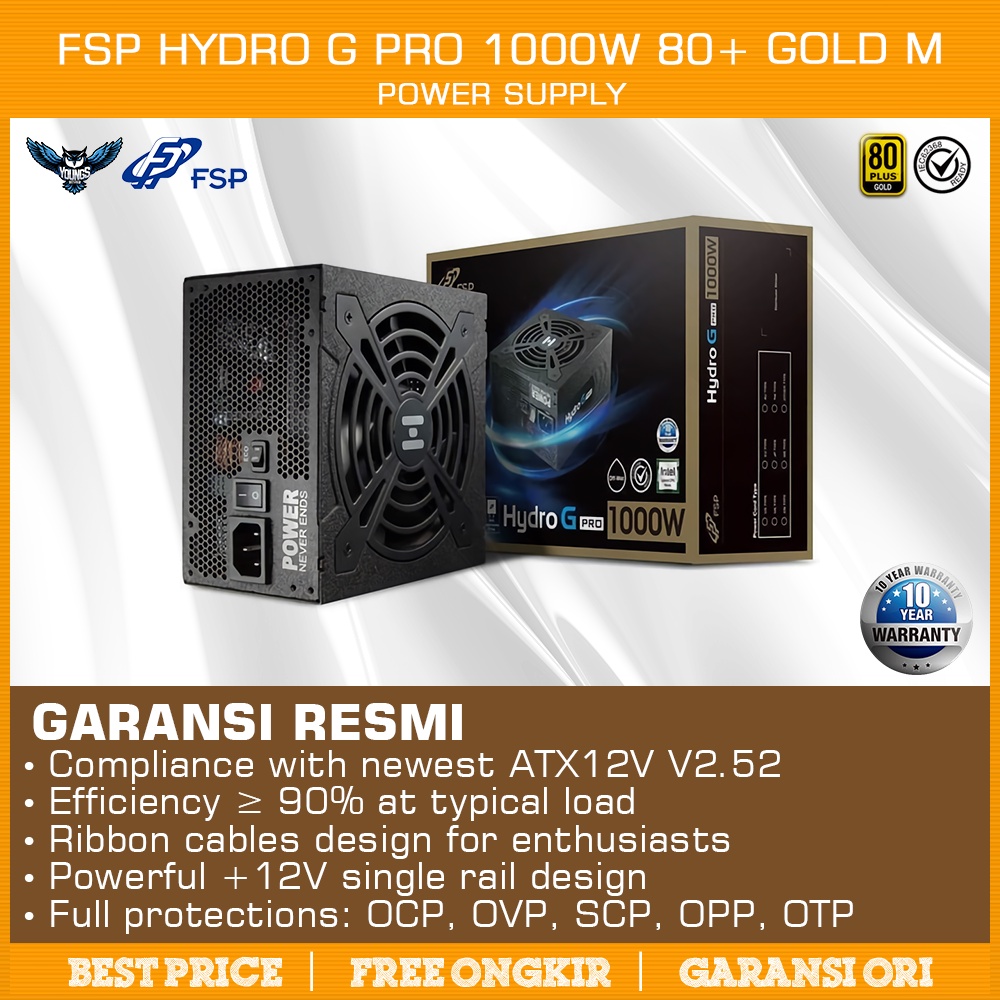 Power Supply FSP Hydro G Pro 1000W 80+ Gold M | PSU Full modular ATX