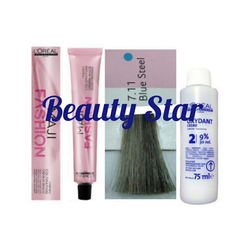 LOREAL MAJIFASHION NO. 7.11 BLUE STEEL & OXYDANT 75ML
