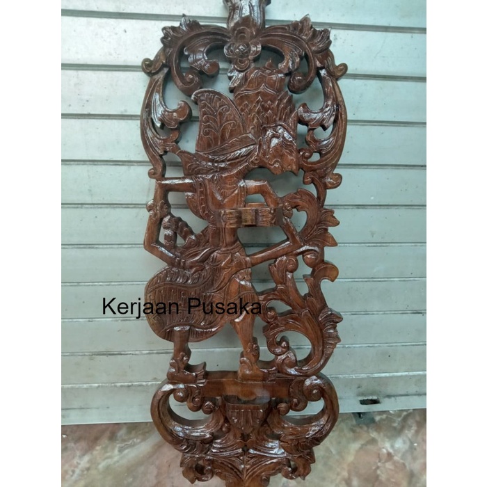 Blawong Keris Ukiran Wayang Krisna kayu maoni