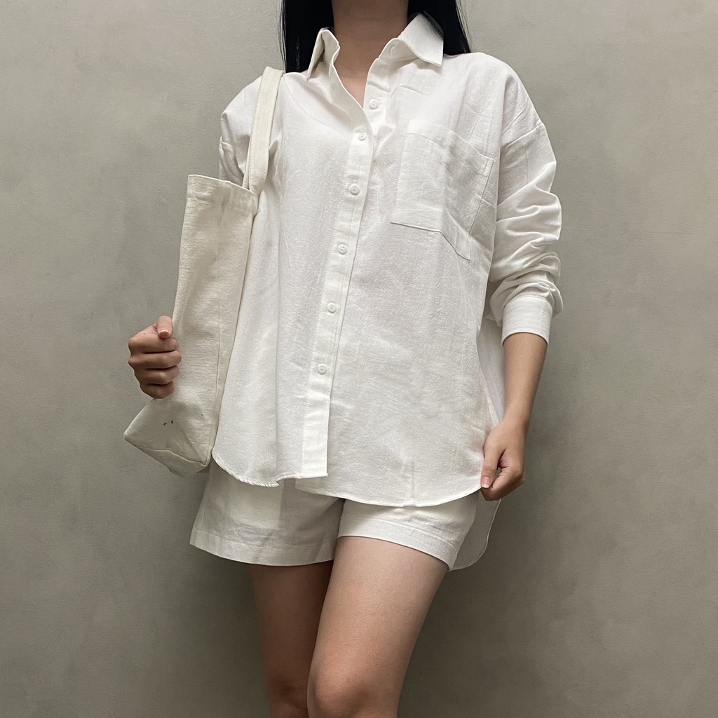 Eria Linen Set-White