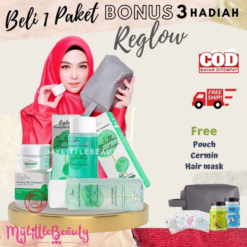Reglow BY Amura Skin Series GLOW SKIN TREATMENT ( FREE POUCH DAN MASKER PEMBELIAN 1PAKET)-1Paket-Free Hairmask