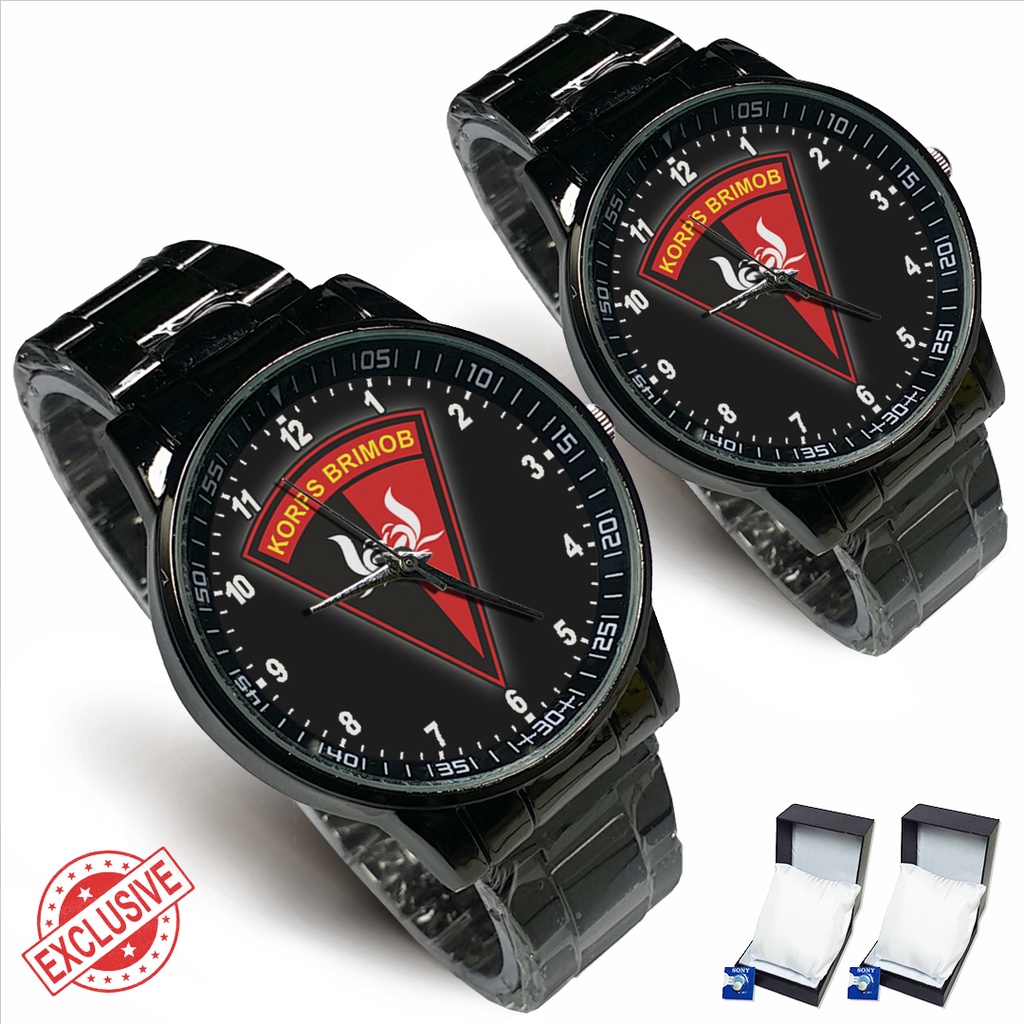 Jam Tangan Rantai Couple KORPS BRIMOB - 2 (Amazing)