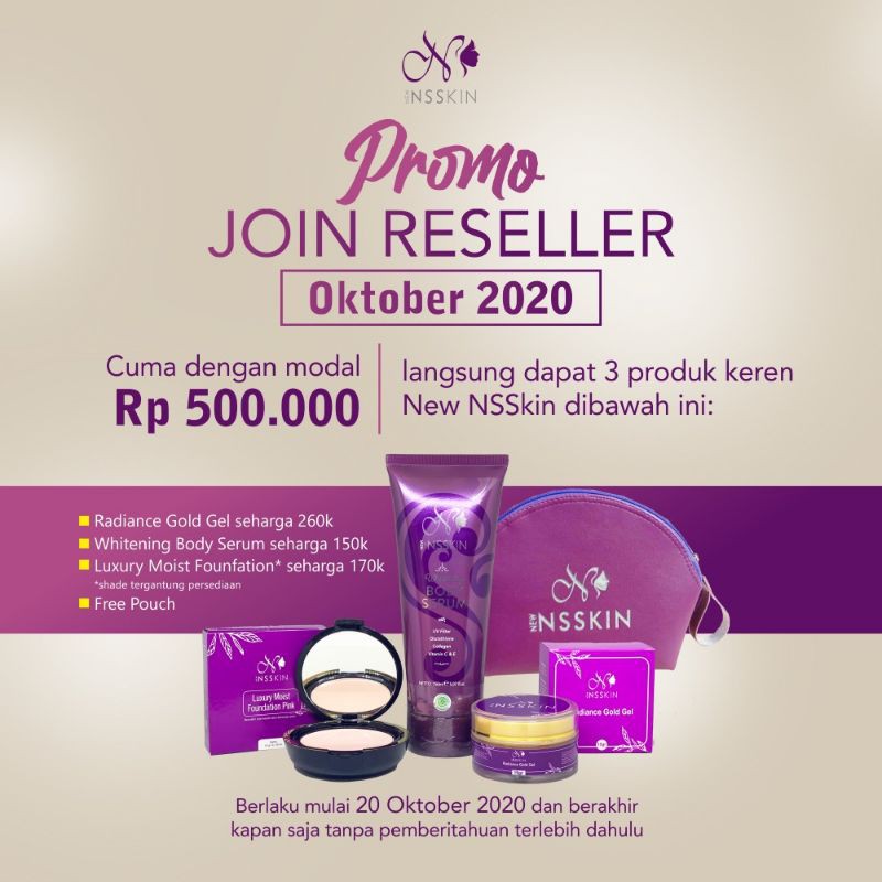 JOIN RESELLER RESMI NEW NSSKIN PROMO OKTOBER
