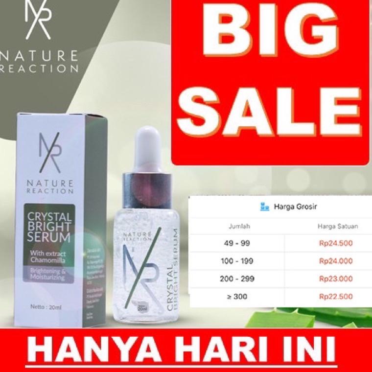 [KODE PRODUK ZF9KP9574] NR Serum Wajah Glowing Nature Reaction Crystal Bright HALAL MUI & BPOM 100% 