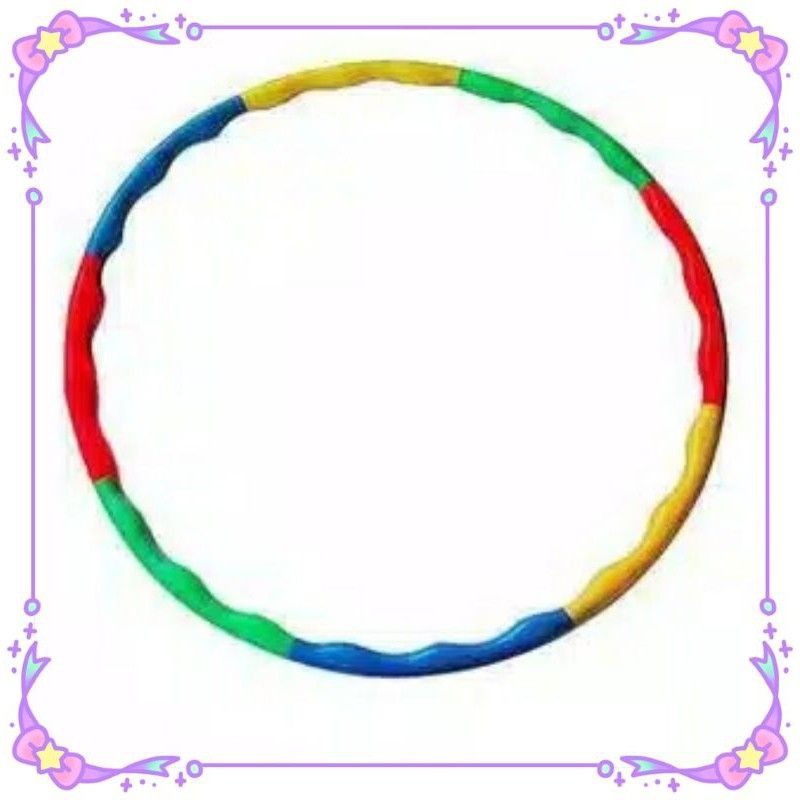 Hula Hoop Plastik Mainan Anak dan Dewasa Warna Pelangi Hulahup Bongkar Pasang Bulat Diameter 65-70cm