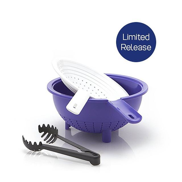 Double colander + noodle tong Tupperware