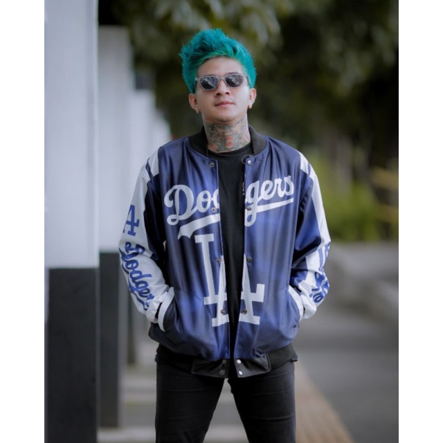 VARCITY MLB DOGER LA/JAKET VARCITY TERBARU/JAKET BOMBER/JAKET BASEBALL
