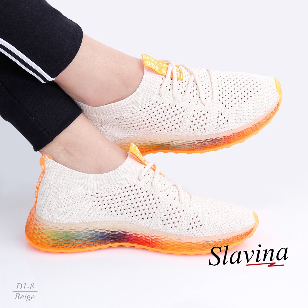 [JUALSEMUA18]Series #D1-8 Slavina Sneaker With 4D Rainbow Outsole And Memory Foam Insole