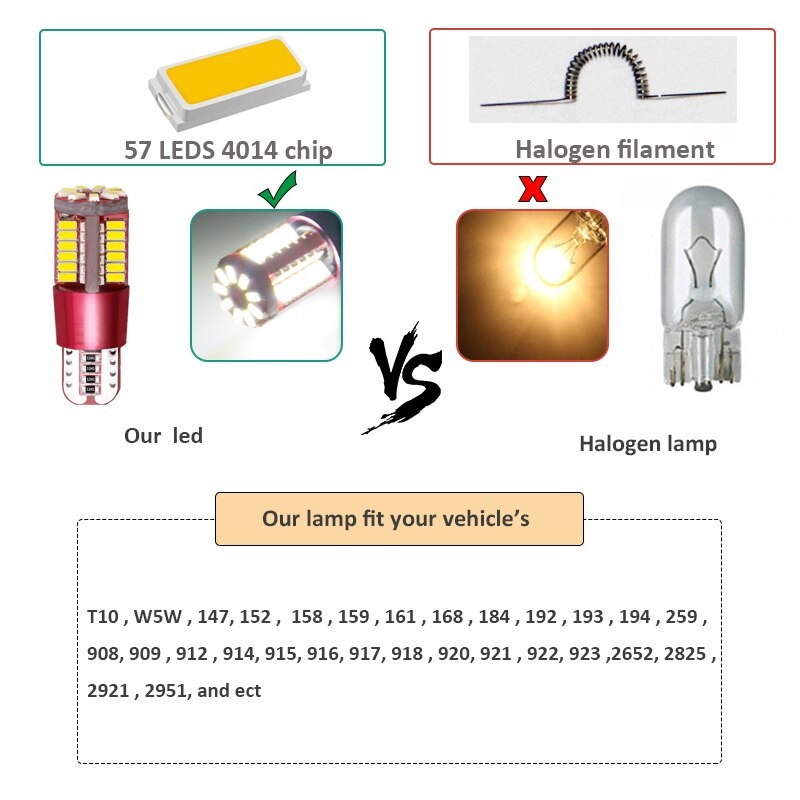 [BISA COD] Lampu T10 LED 57 titik CANBUS Senja Mundur mobil motor EXTRA Bright