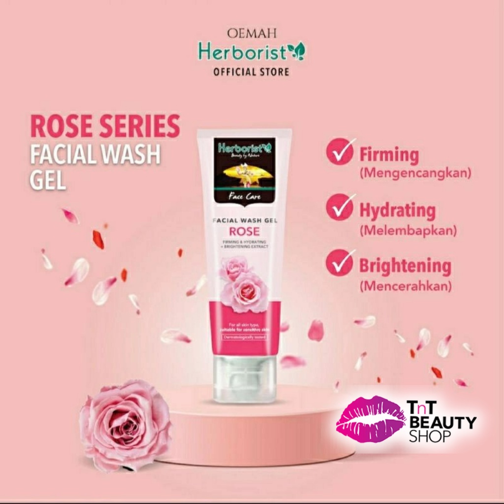 Herborist Facial Wash 80gr | Herborist Sabun Wajah 80gr | TEA TREE | ZAITUN | ALOE VERA | Herborist Facial Wash Gel Rose - Herboris