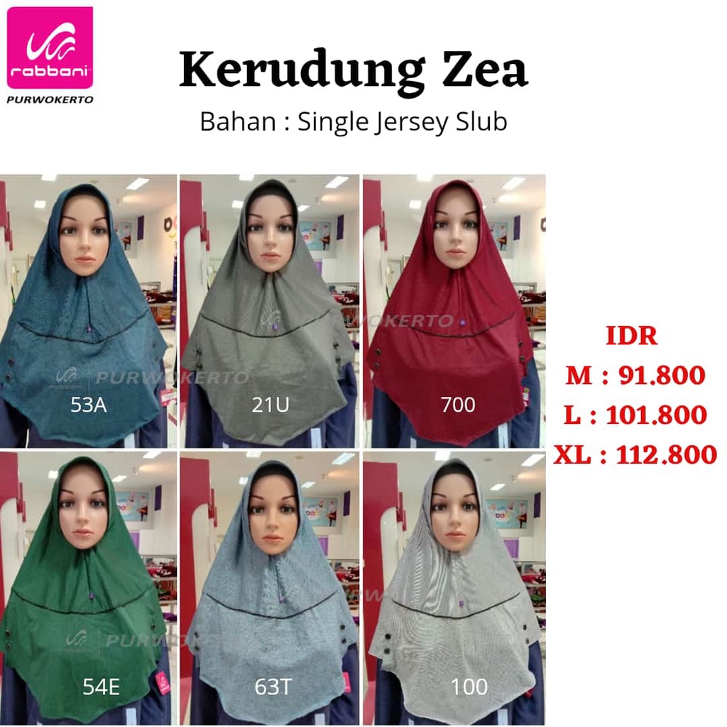 KERUDUNG INSTAN RABBANI ZEA - JILBAB RABANI ZEA