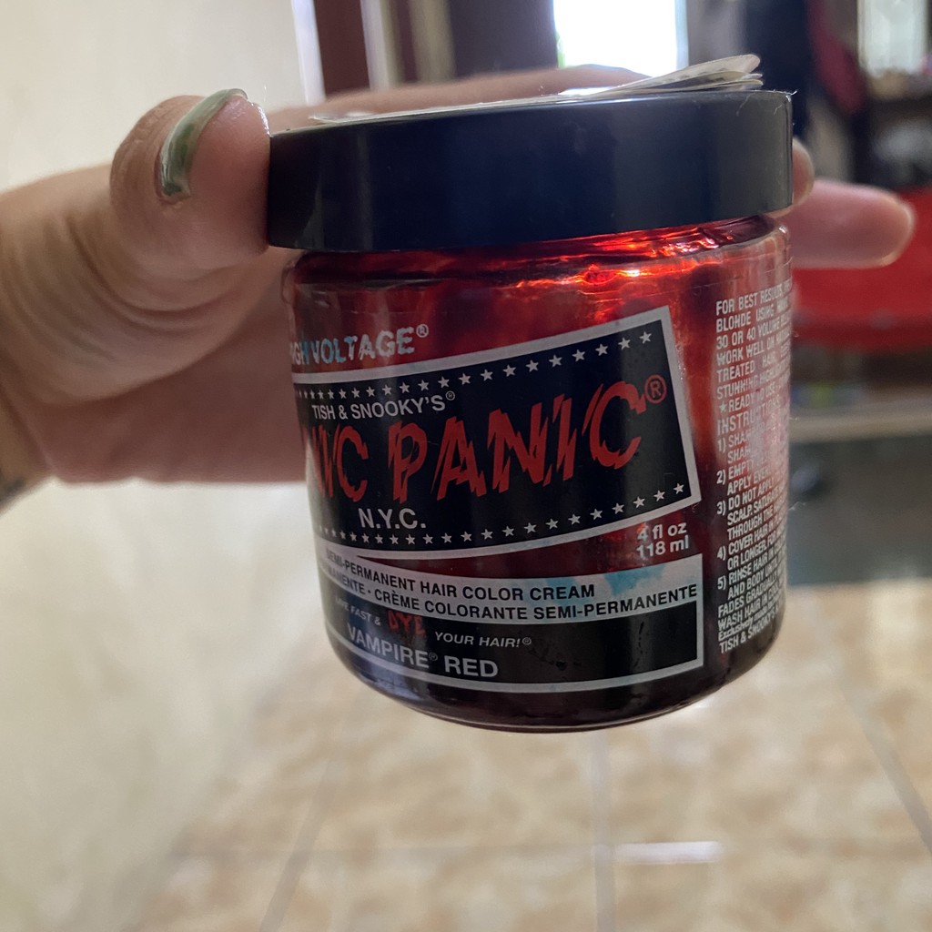 Preloved Manic Panic Vampire Red Pewarna Rambut  Cat  Alami  