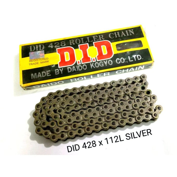 Terlaris Rantai Chain DID 428D 112L Silver Japan Limited