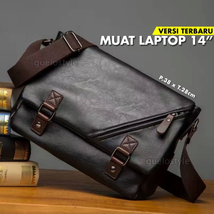 TAS PRIA tas selempang slempang kerja dokumen kulit pria GS044 terlaris kecil terbaru gratis ongkir 