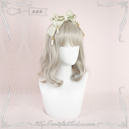 LOL-135 wig rambut palsu daily lolita korea jepang kpop gray linen