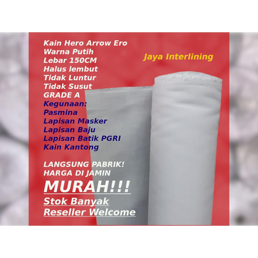 Kain Furing Hero Arror Hero Kain Kantong Lapisan Masker LEBAR 150CM