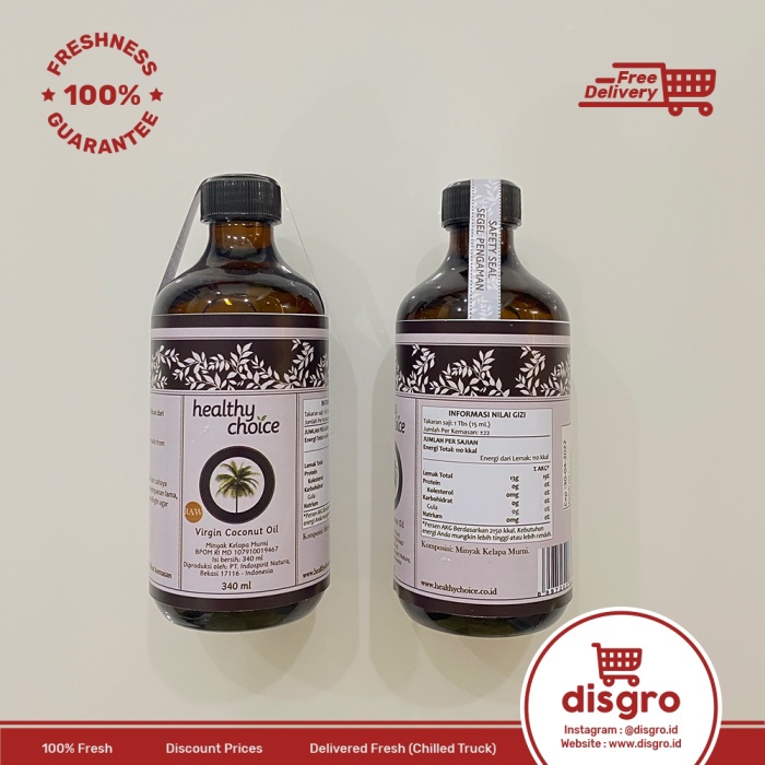 

Healthy Choice Raw Virgin Coconut Oil 340 ml HC minyak kelapa murni (BERKUALITAS)