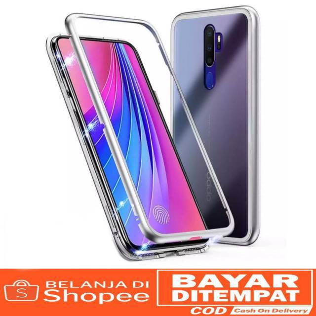 Oppo A9 2020 Casing Premium Magnetic Single Glass Case