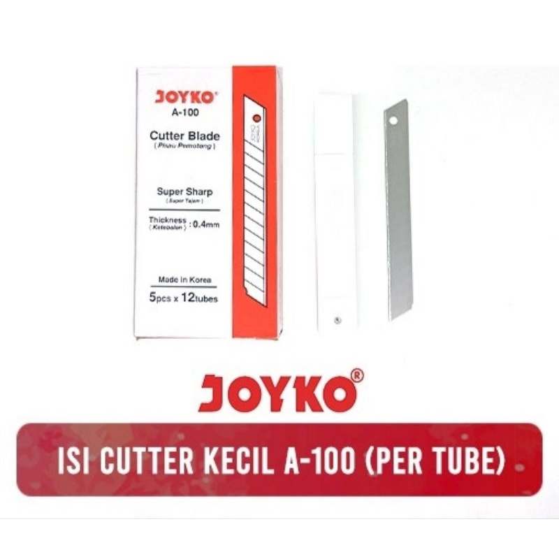 

JOYKO Isi Cutter Kecil Blade Refill Pisau Pemotong A100 1 Tube 5 Pcs
