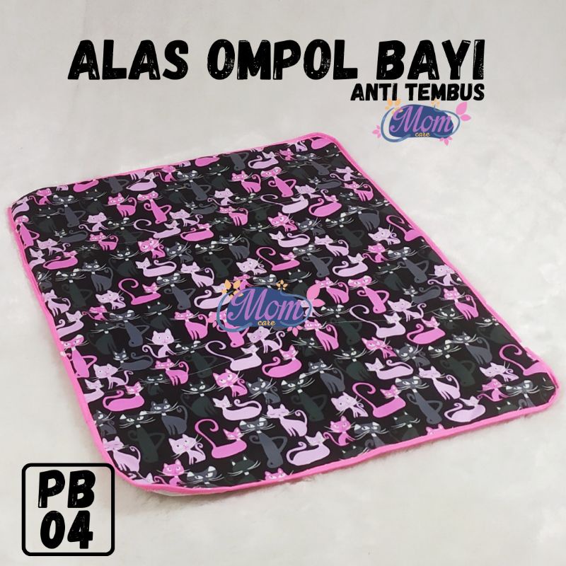 Perlak Bayi 3 lapis motip pink cat