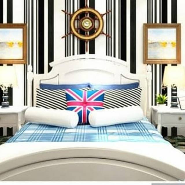 WALLPAPER DINDING MOTIF SALUR HITAM