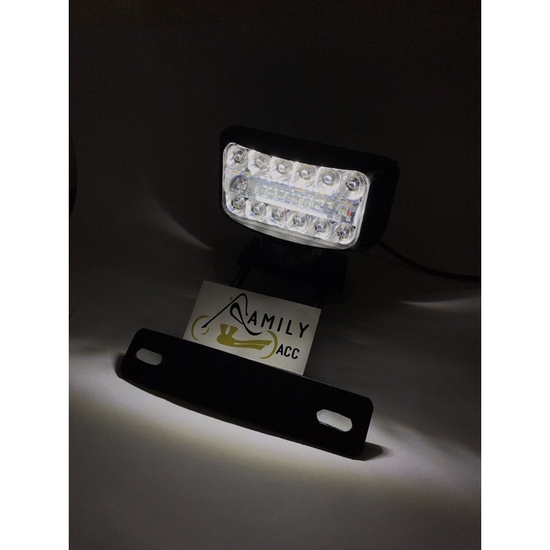 Breket lampu dudukan plat nopol rx king + lampu tembak sorot 12 Led model new rx king new