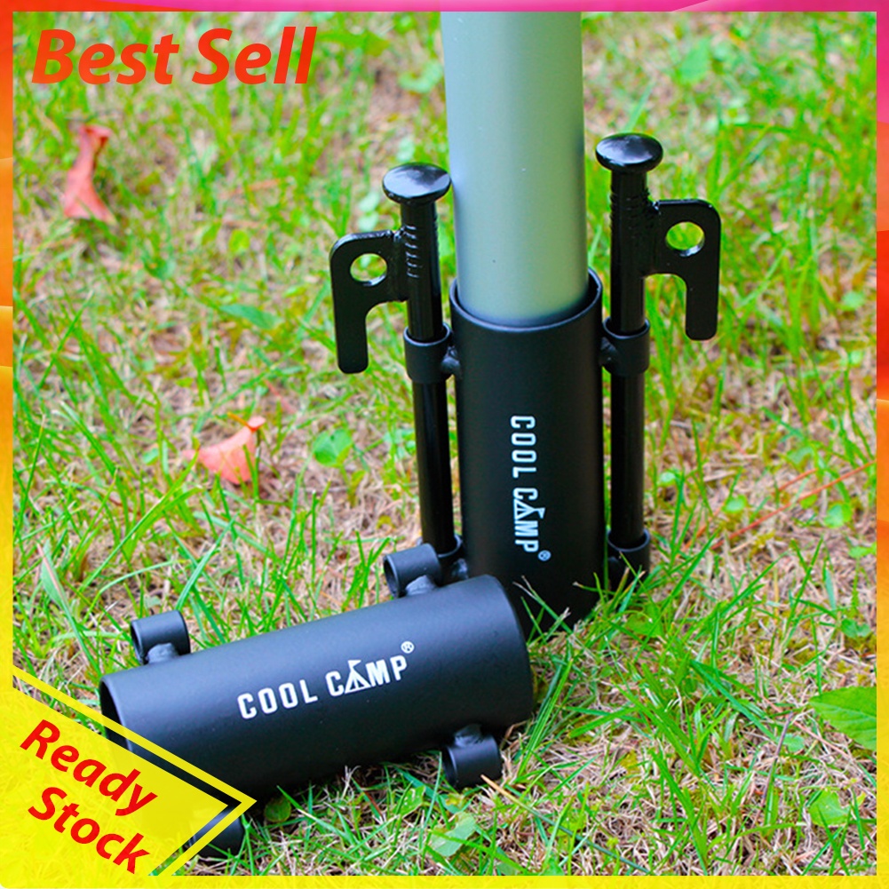 Iron Tent Awning Rod Holder Outdoor Camping Canopy Pole Holder Fixed Tube