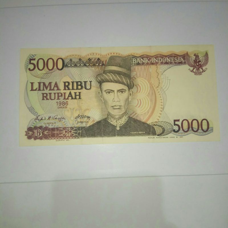 uang kuno 5000 teuku umar vf