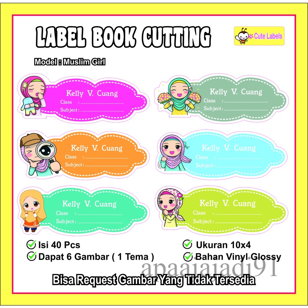 

Label Book Cutting MUSLIM GIRL