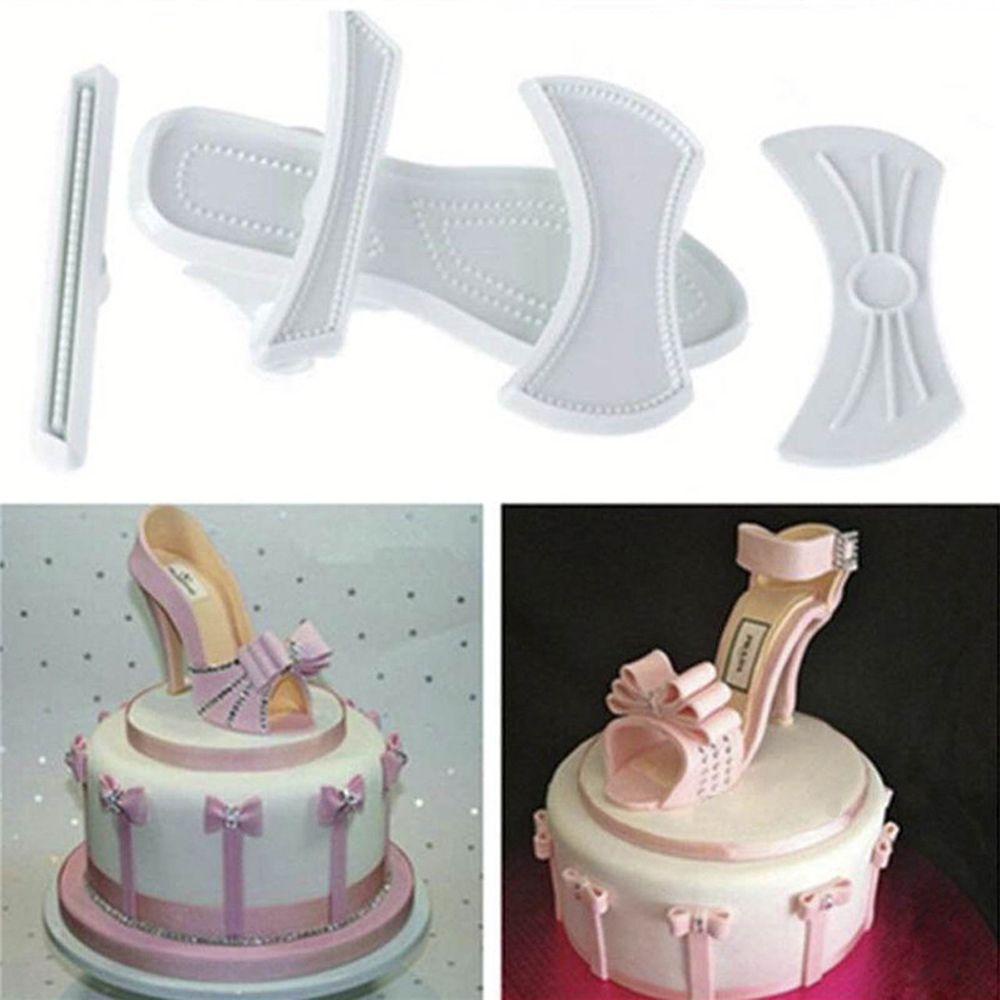 R-FLOWER 9pcs /Set Cetakan Fondant Kue Hot Sugarcraft Alat Dekorasi Sepatu Hak Tinggi