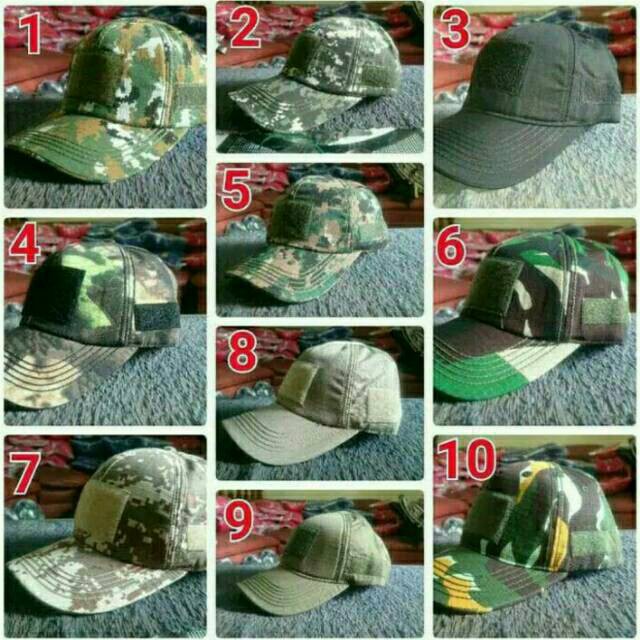 Terlaris Topi tactical / Topi outdoor / topi velcro / topi loreng