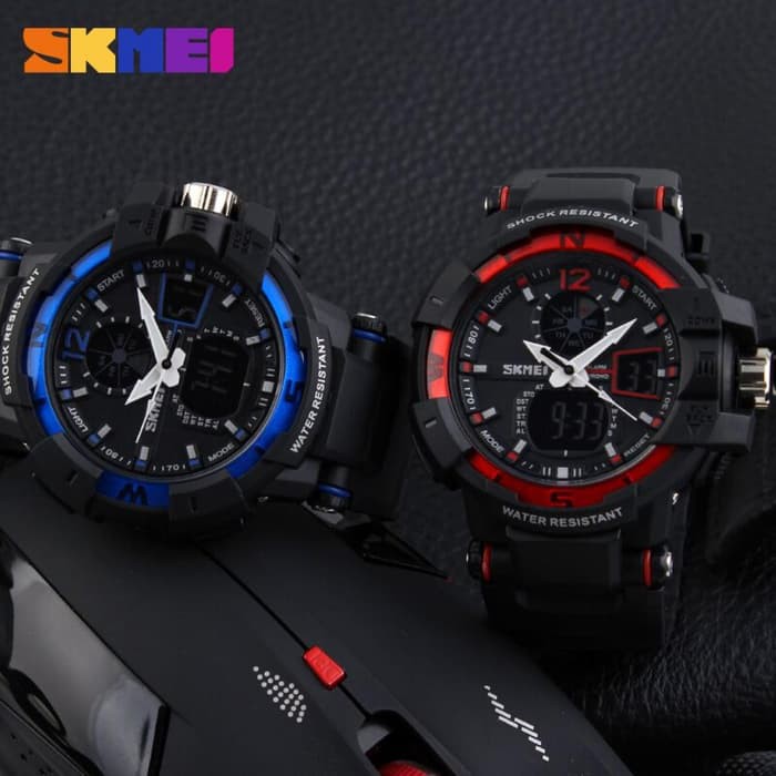 Jam Tangan Pria Original Skmei Sporty Model Tentara - Biru