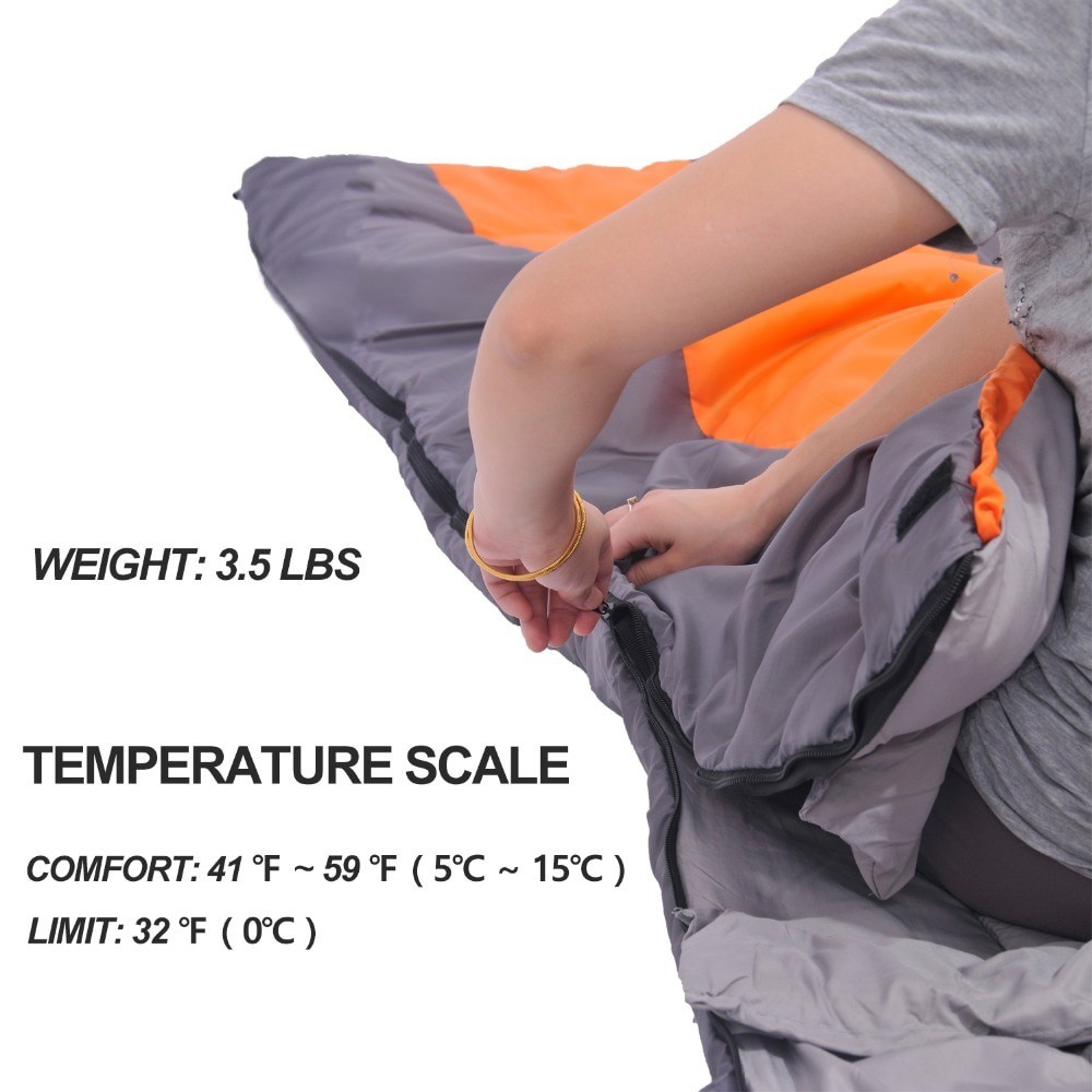 DESERT FOX Outdoor Waterproof Sleeping Bag - 220 x 75cm Standard - 1.4Kgs - Kantong Tidur Praktis