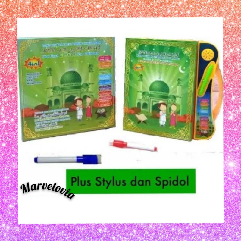 LED 2 Pen Ebook 4 Bahasa Mainan Anak Edukasi E book / E-book Buku Pintar