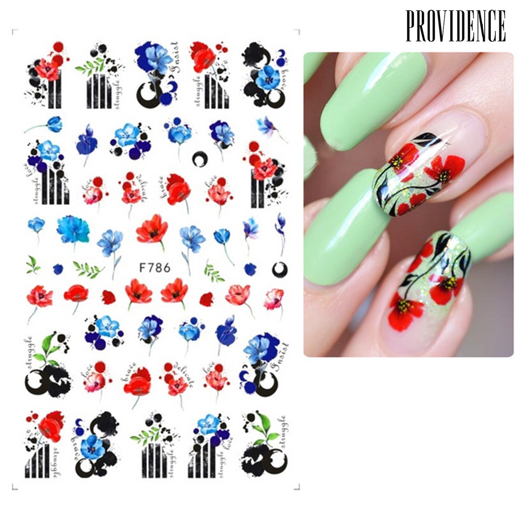 Providence 1 Sheet Manicure Decal Delicate Compact Safe Autumn Maple Leaves Nail Art Transfer Sticker for Women