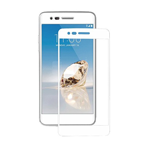 HMC LG K8 2017 X240 - Full Screen Tempered Glass - Lis Putih