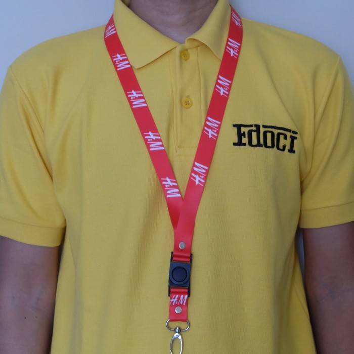 

Lanyard H&M ID Card Holder 2 Sisi Bisa Custom Satuan Logo Apapun
