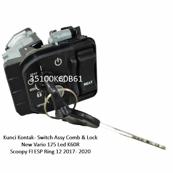 35100K60B61 Kunci Kontak - Switch Assy Comb & Lock New Vario 125 K60R