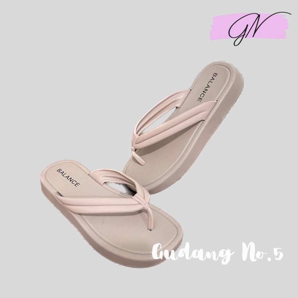 GN-2801 Sandal Jepit Jelly Anti Slip Wanita Korean Style Import Balens PCU