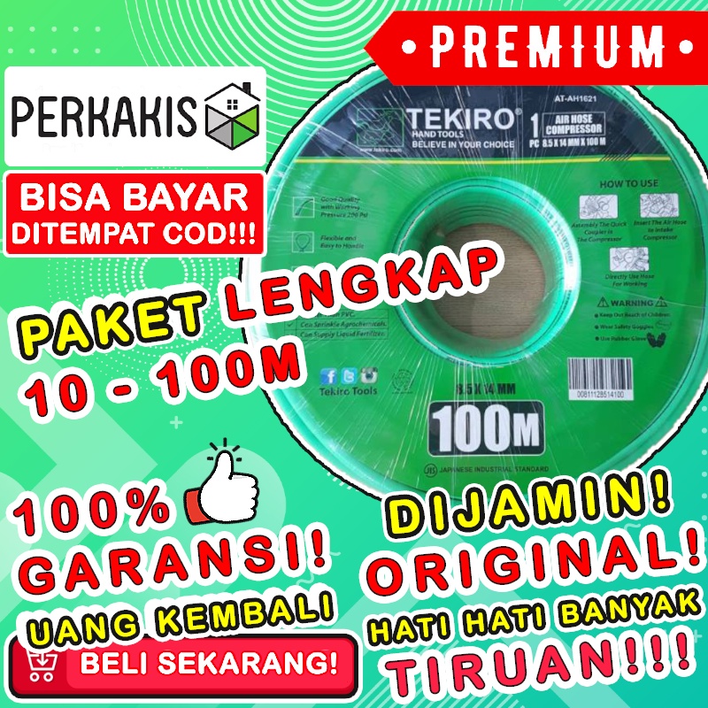 Selang Kompresor Angin Tekiro Slang 10 Meter 100 Compresor Tekanan Tinggi 50 20 Nitrogen 15 Kompress