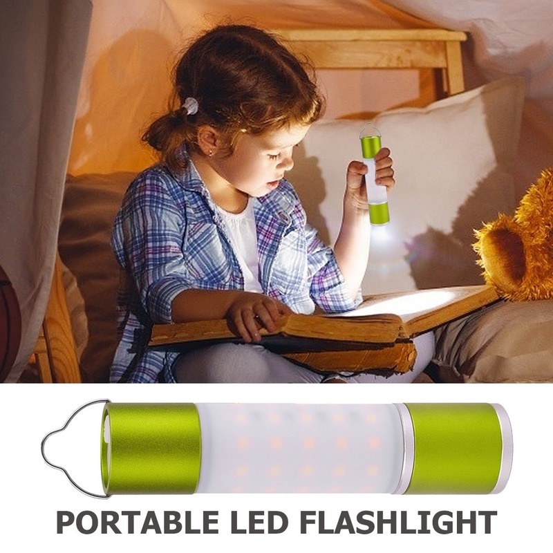 USB Rechargeable Hanging Flashlight Zoomable LED Torch Camping Tent Lamp Outdoor Night Light