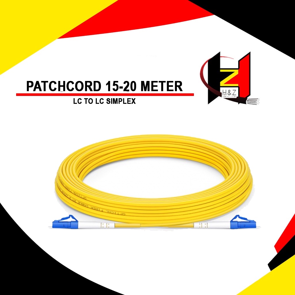 Patchcord LC/PC - LC/PC 15-20Meter Singlemode Simplex Fiber Optik FTTH