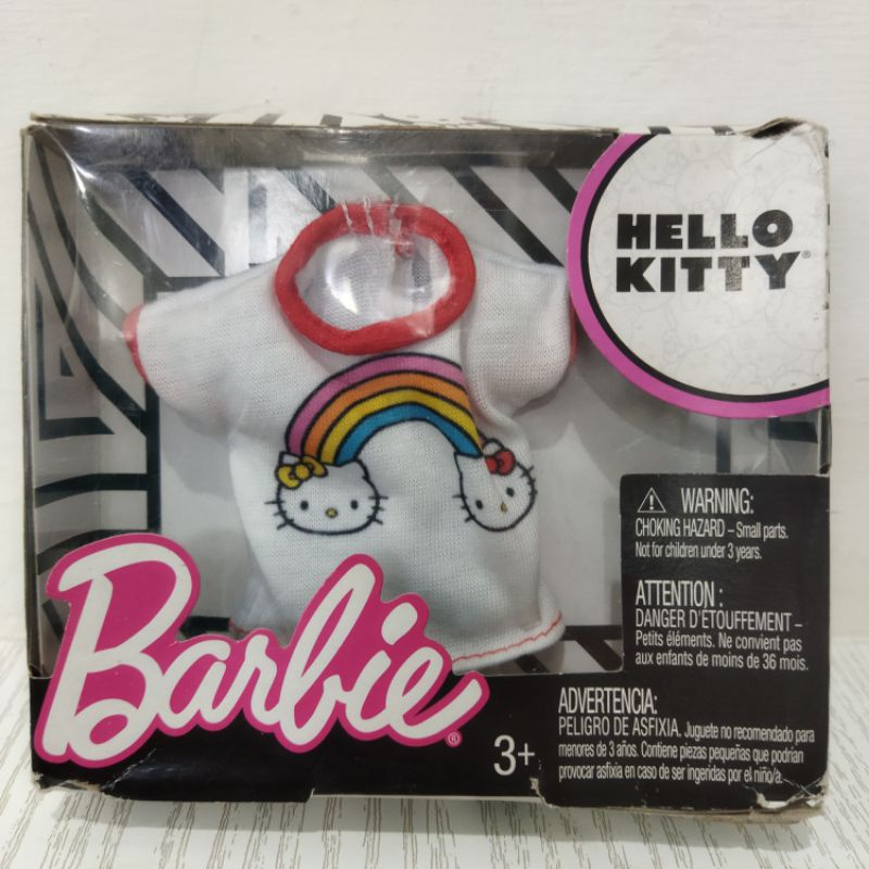 ori original mattel barbie shirt baju boneka hello kitty rainbow fashion atasan doll mainan anak cewek perempuan aksesoris accessories