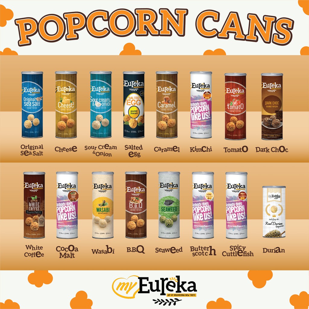 EUREKA POPCORN CANS 90gr Shopee Indonesia EUREKA POPCORN CANS 90gr Shopee Indonesia
