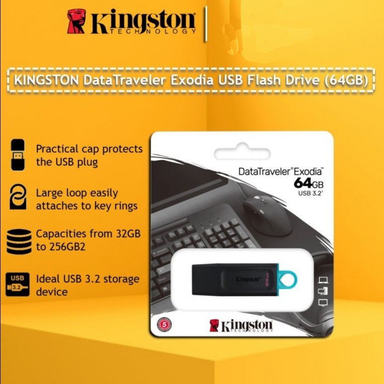 Kingston Flash Drive DataTraveler Exodia 64GB USB3.2