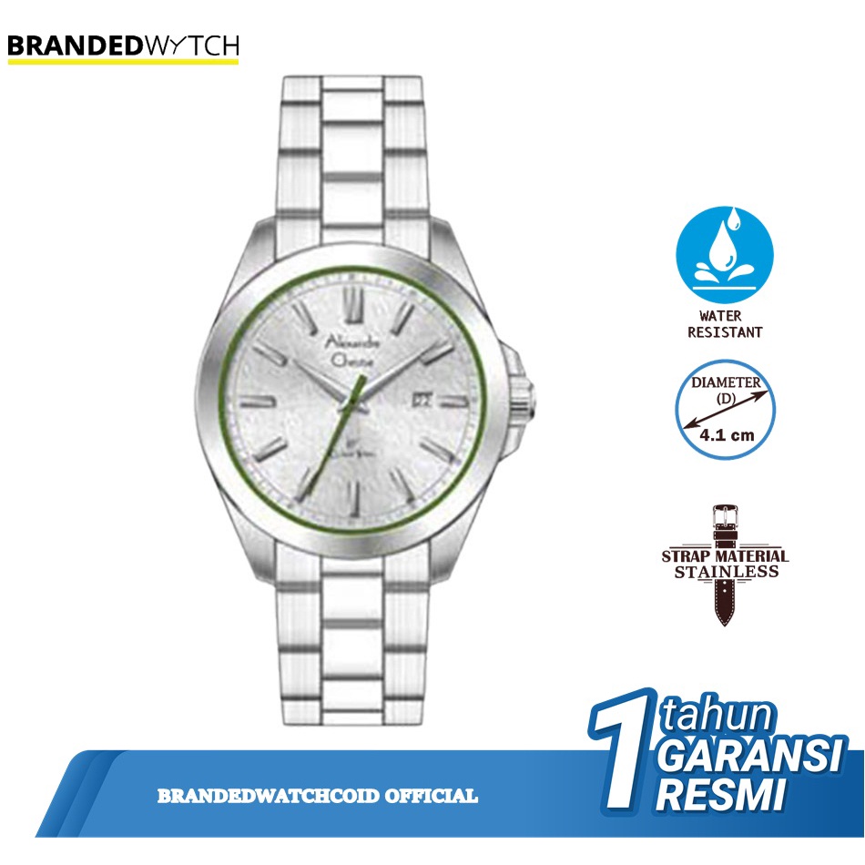 Jam Tangan Alexandre Christie / Alexander Pria AC 8644 MDBSSSLGN Original Diameter 4,0 cm