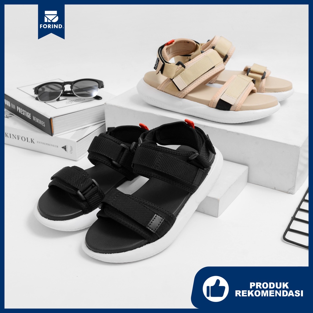 Mirae Cream | Sendal Gunung Original Black Santai Kasual Pria/Cowok - Sandal Footwear | FORIND ARF