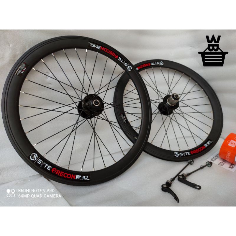 Wheelset Alloy SYTE Recon 20 Inch - 451 / Hub Freehub Jangkrik 32 Hole Disc Brake KOMPLIT